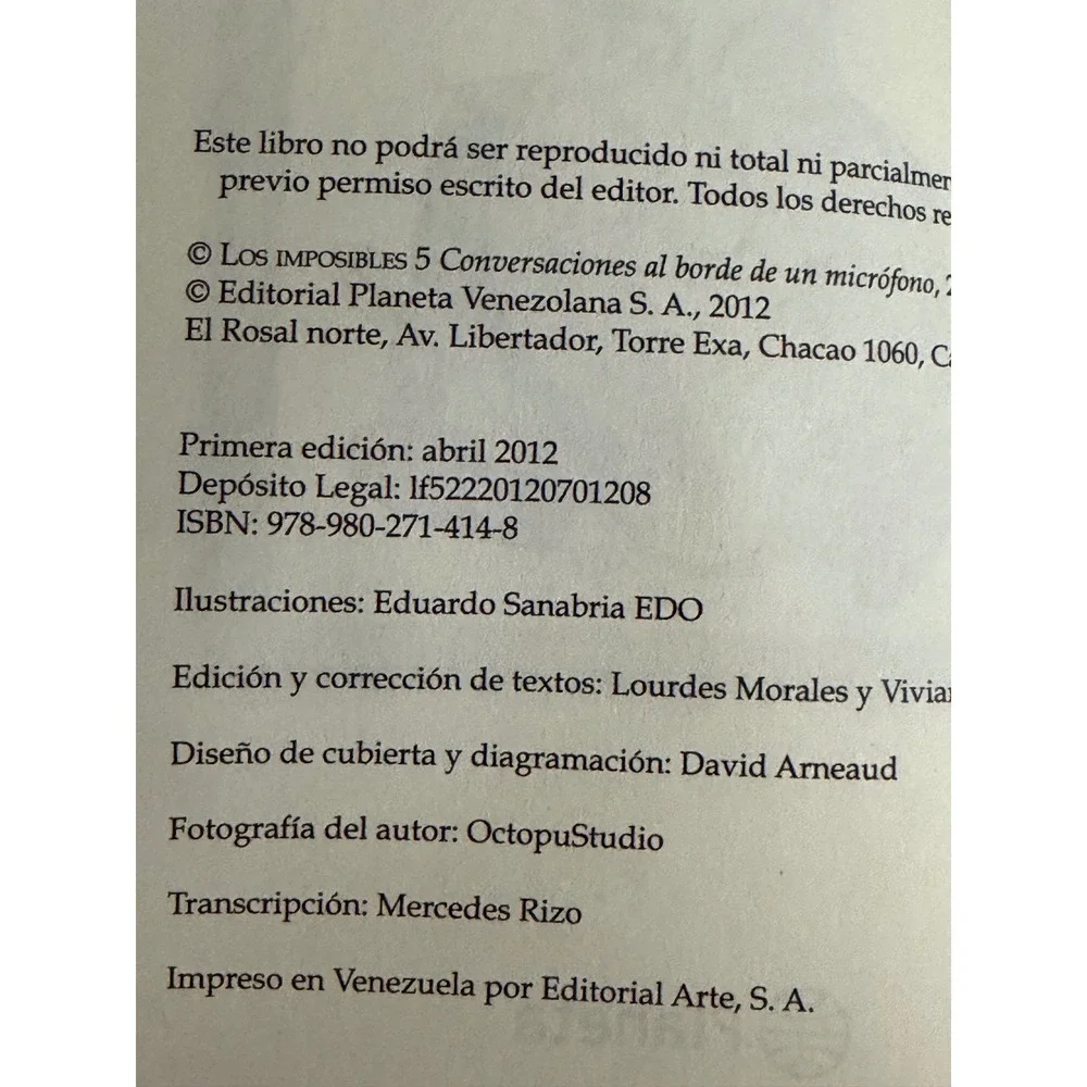 Leonardo Padron Los Imposibles Books Set 5 Vol Spanish OS  Lot PB